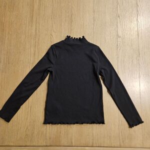 Janie and Jack Black Turtleneck With Gold Buttons Girl Size 7